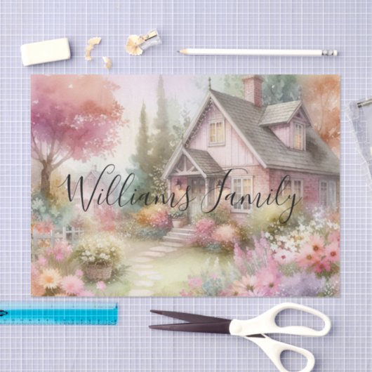 Papier Mousseline Typographie Chauffe-Automne Aquarelle Florale (Artisanat)