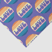 Papier Mousseline Typographie D'Amour Rétro Sur Les Rayures De Couch (Détail)