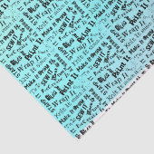 Papier Mousseline Typographie de fabrication (Détail)