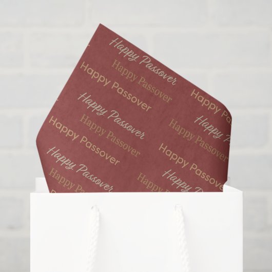 Papier Mousseline Typographie de Joyeuse Pâque (Sac cadeau)