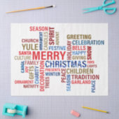 Papier Mousseline Typographie de Noël (Artisanat)