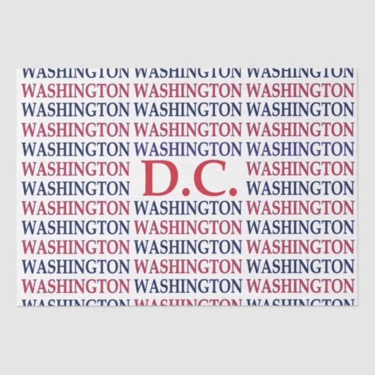 Papier Mousseline Typographie de Washington DC (Recto)
