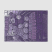 Papier Mousseline Typographie des meilleurs amis Nounours violet (Recto)