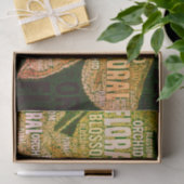 Papier Mousseline Typographie Embedded Word Cloud Decoupage (Cadeau)