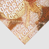 Papier Mousseline Typographie Embedded Word Cloud Rustique Découpage (Détail)