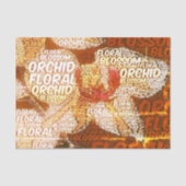 Papier Mousseline Typographie Embedded Word Cloud Rustique Découpage (Recto)