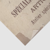 Papier Mousseline Typographie française déchiquetée Découpage Paris (Détail)