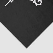 Papier Mousseline Typographie française noire et blanche Circle Déco (Détail)