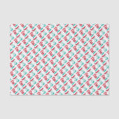 Papier Mousseline Typographie "Joyeuse" rouge et verte (Recto)