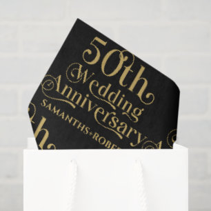 Papier Mousseline Typographie pour les 50 ans de mariage