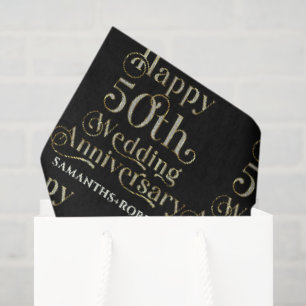 Papier Mousseline Typographie pour les 50 ans de mariage