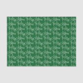 Papier Mousseline Typographie Vert Joyeux Noël (Recto)