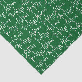Papier Mousseline Typographie Vert Joyeux Noël (Détail)