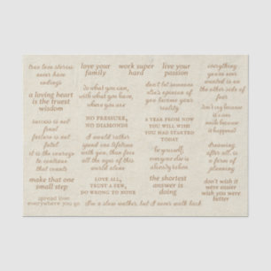 Papier Mousseline Typographie vintage Citations motivationnelles Bei