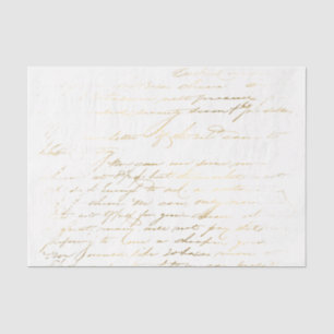 Papier Mousseline Typographie vintage or
