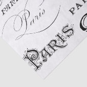 Papier Mousseline Typographie vintage Paris (Détail)
