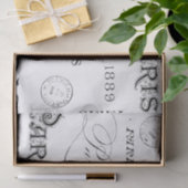 Papier Mousseline Typographie vintage Paris (Cadeau)