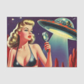 Papier Mousseline Ufo Pin up (Recto)