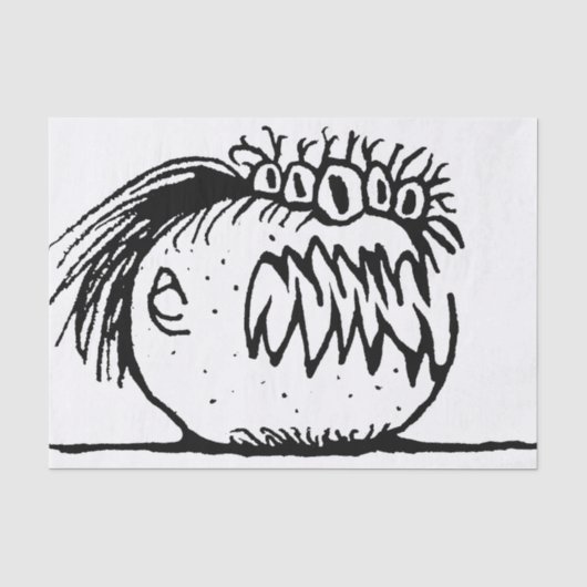 Papier Mousseline Ugly fantasy monstre drawing (Recto)
