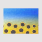 Papier Mousseline Ukraine jaune bleu géométrie maillage motif Fleurs (Recto)