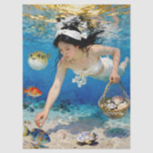 Papier Mousseline "Umi Blossom" - Un Portrait Océanique (Recto)