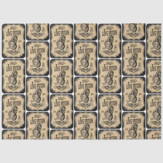 Papier Mousseline Un apothecaire et poteau Étiquette série Design 5 (Recto)