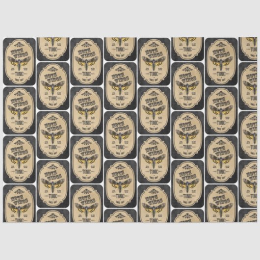 Papier Mousseline Un apothecaire et poteau Étiquette série Design 7 (Recto)