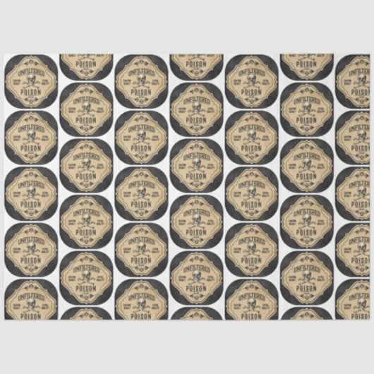 Papier Mousseline Un apothecaire et poteau Étiquette série Design 8 (Recto)