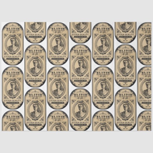 Papier Mousseline Un apothecaire et potion Étiquette série Design 17 (Recto)