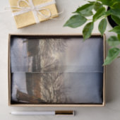 Papier Mousseline Un arbre d'hiver pour protéger une grange fatiguée (Cadeau)