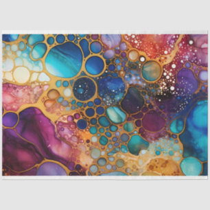 Papier Mousseline Un arc-en-ciel de série Encre d'alcool Design 6
