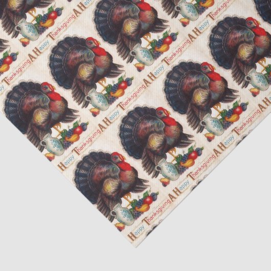 Papier Mousseline Un bon thanksgiving Turquie (Détail)