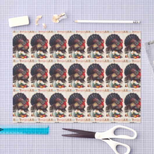 Papier Mousseline Un bon thanksgiving Turquie (Artisanat)
