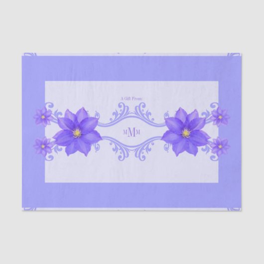 Papier Mousseline Un Cadeau De Vos Initiales Papier Tissu (Recto)