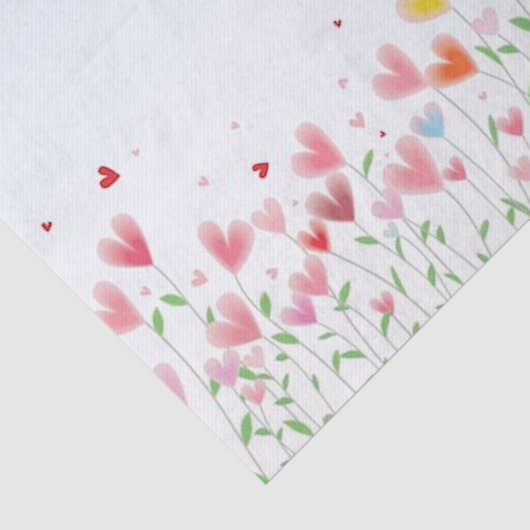 Papier Mousseline Un champ des coeurs (Détail)