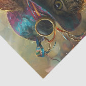 Papier Mousseline Un chat assaisonné jouant à un violon (Détail)