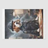 Papier Mousseline Un chien beagle est le chef de la police ! (Recto)