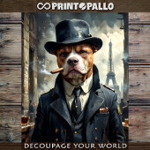 Papier Mousseline Un chien de tête comme détective à Paris en 1930