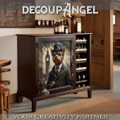 Papier Mousseline Un chien du Yorkshire à Londres- Découpage -