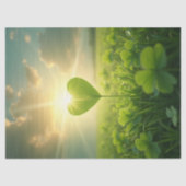 Papier Mousseline Un coeur shamrock tendre sous le ciel du soir (Recto)