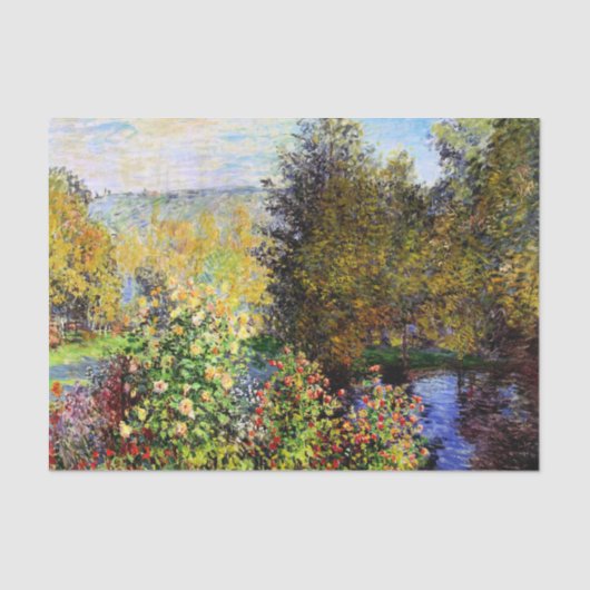 Papier Mousseline Un coin du jardin à Montgeron (Recto)