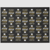 Papier Mousseline Un cookie intelligent - Moderne Black Gold Graduat (Recto)