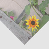 Papier Mousseline Un coq inspecte les tournesols (Détail)