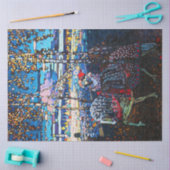 Papier Mousseline Un couple à cheval blanc, Wassily Kandinsky (Artisanat)