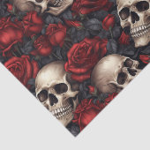 Papier Mousseline Un crâne et une série Rose 10 (Détail)