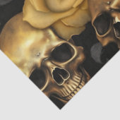 Papier Mousseline Un crâne et une série Rose 2 (Détail)