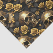 Papier Mousseline Un crâne et une série Rose 8 (Détail)