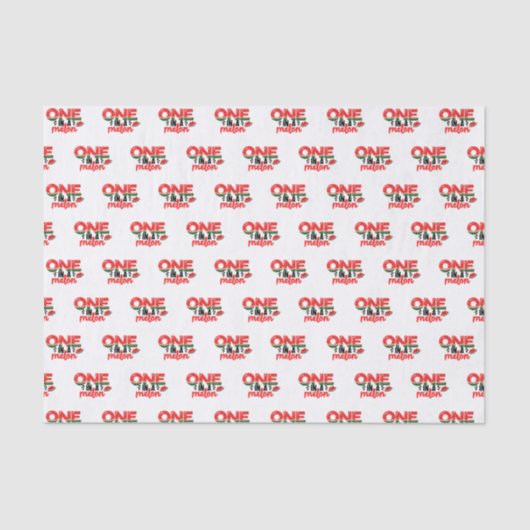 Papier Mousseline Un dans un Melon Cute Watermelon Premier anniversa (Recto)