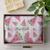Papier Mousseline Un dans un Melon Watermelon Slices & Pink Stripes (Cadeau)