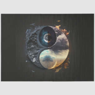Papier Mousseline Un design abstrait de la série Ying Yang 8